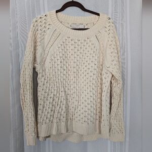 LOFT Women's Ivory Knit Sweater